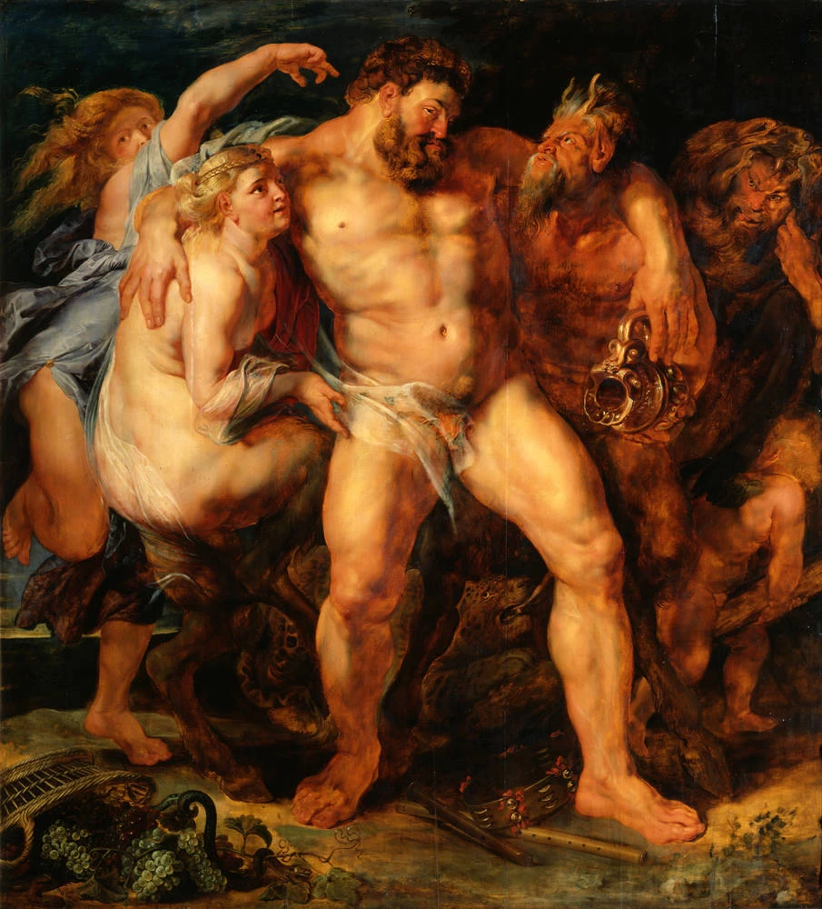 Ercole ubriaco sorretto da una coppia di Satiri - Gemaldegalerie Alte Meister, Dresd